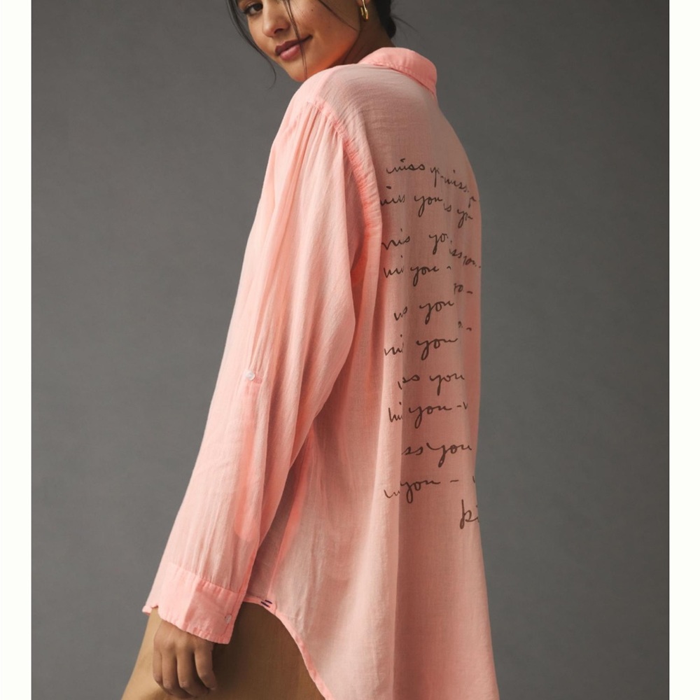 Sundry Pink/salmon/coral Button Down Shirt